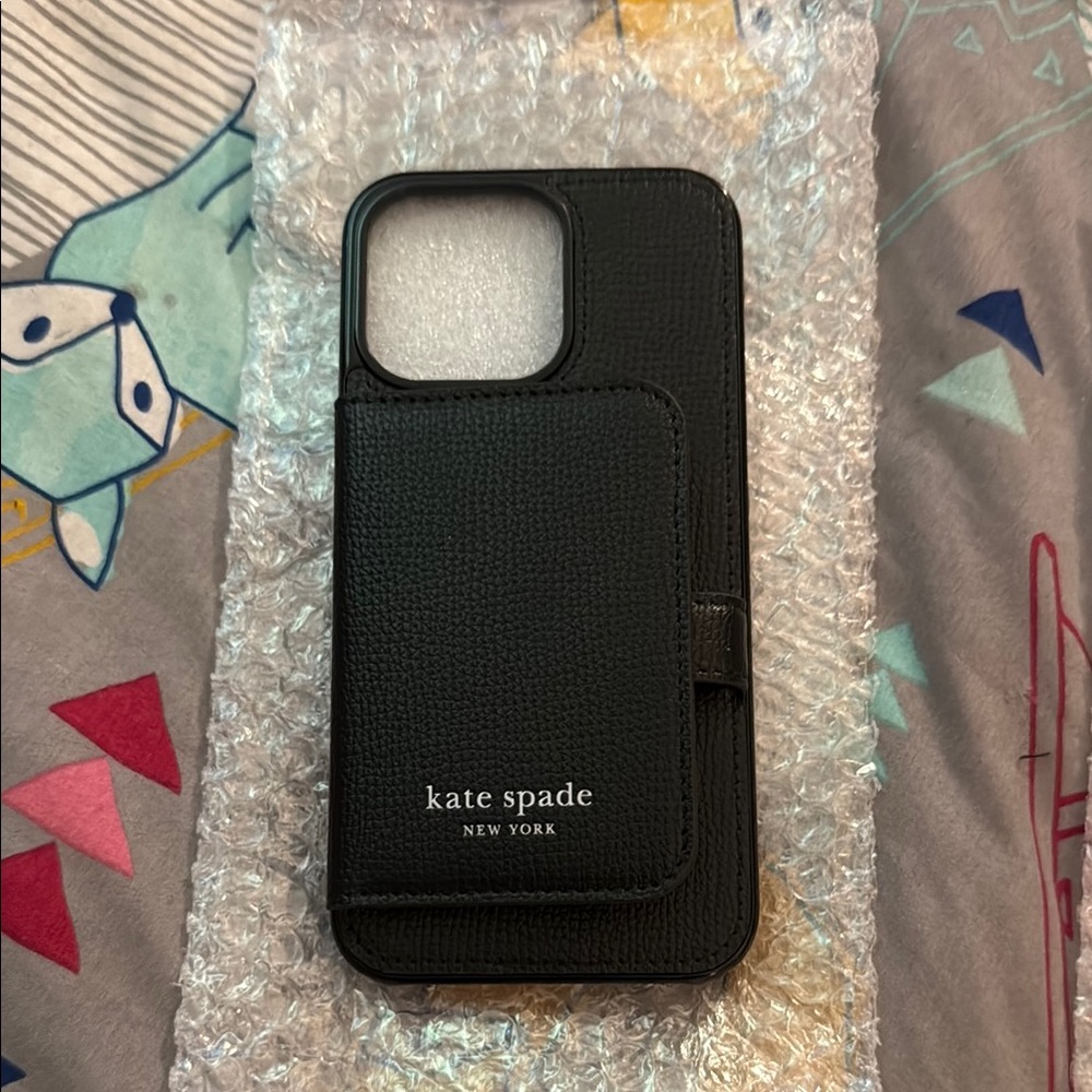Kate Spade Black Textured Phone Case